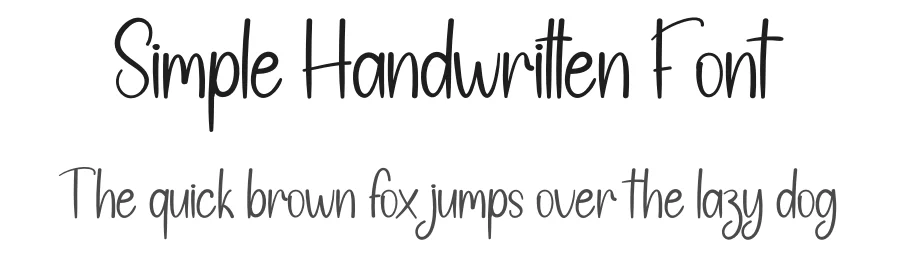 Simple Handwritten Font by creativeletter — Script Handwritten Font