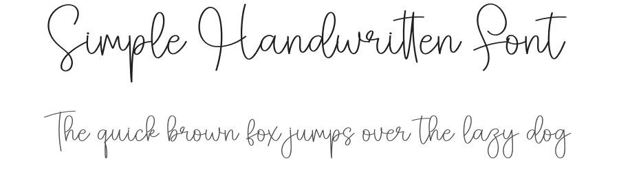 Simple Handwritten Font by creativeletter — Script Handwritten Font