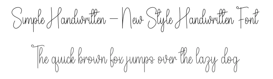 Simple Handwritten – New Style Handwritten Font by andikastudio — Script Handwritten Font