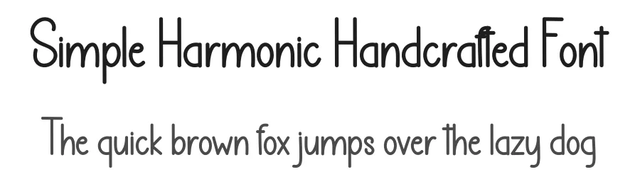 Simple Harmonic Handcrafted Font by freshtypeink — Display Font