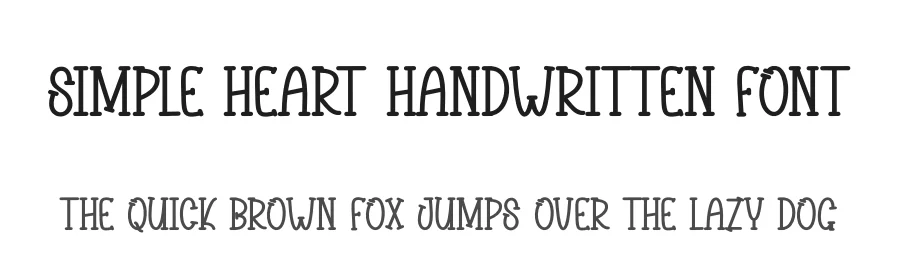 Simple Heart Handwritten Font by andikastudio — Display Font