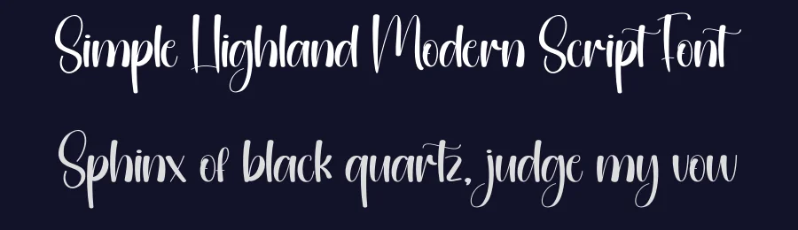 Simple Highland Modern Script Font by creativeletter — Script Handwritten Font — thumbnail 2