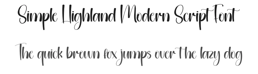 Simple Highland Modern Script Font by creativeletter — Script Handwritten Font