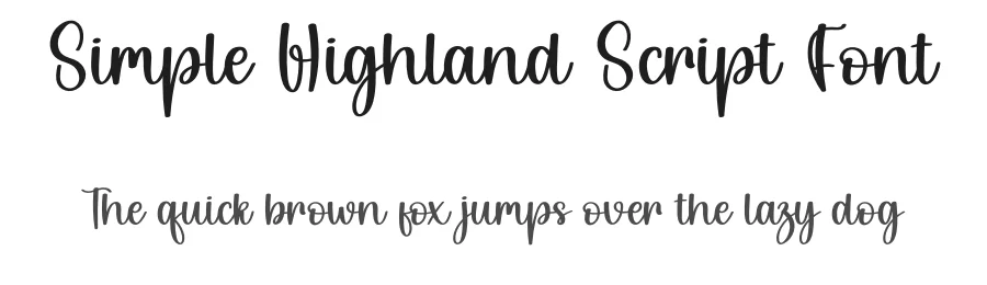 Simple Highland Script Font by creativeletter — Script Handwritten Font