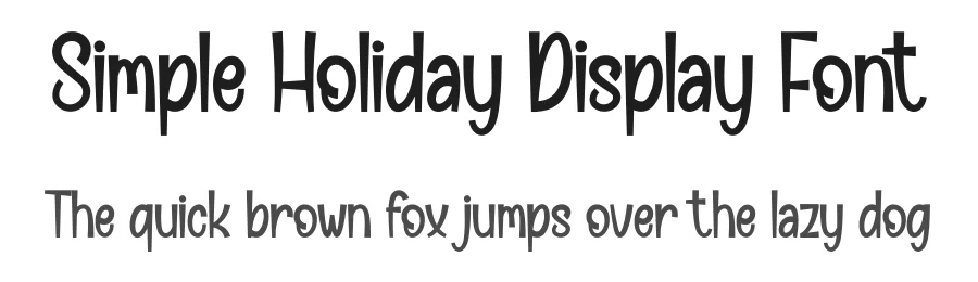 Simple Holiday Display Font by creativeletter — Display Font