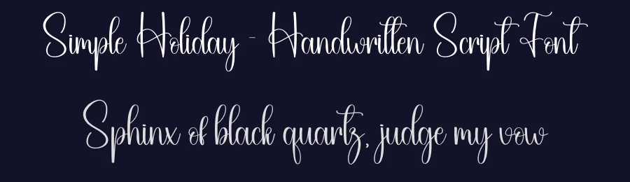 Simple Holiday – Handwritten Script Font by creativeletter — Script Handwritten Font — thumbnail 2