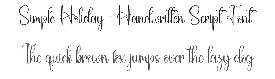 Simple Holiday – Handwritten Script Font by creativeletter — Script Handwritten Font