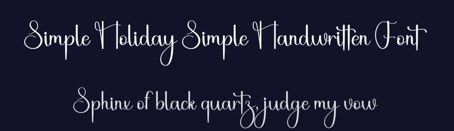 Simple Holiday Simple Handwritten Font by freshtypeink — Script Handwritten Font — thumbnail 2
