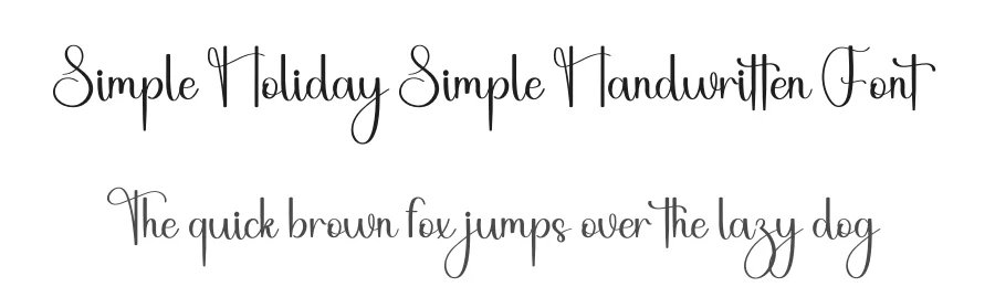Simple Holiday Simple Handwritten Font by freshtypeink — Script Handwritten Font