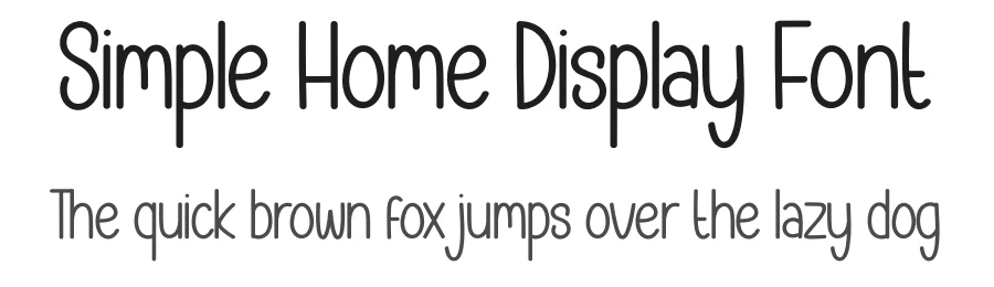 Simple Home Display Font by creativeletter — Display Font
