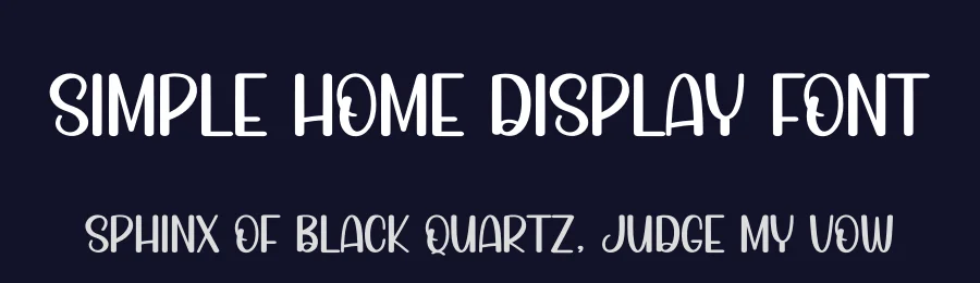 Simple Home Display Font by creativeletter — Display Font — thumbnail 2