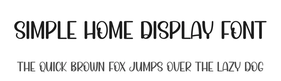 Simple Home Display Font by creativeletter — Display Font
