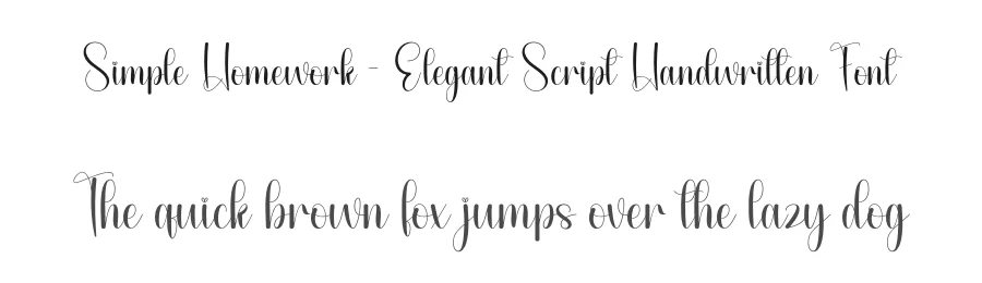 Simple Homework – Elegant Script Handwritten Font by andikastudio — Script Handwritten Font