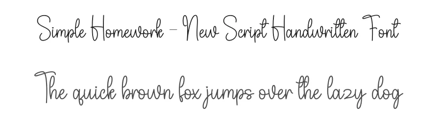 Simple Homework – New Script Handwritten Font by andikastudio — Script Handwritten Font