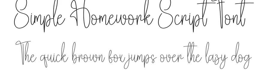 Simple Homework Script Font by creativeletter — Script Handwritten Font