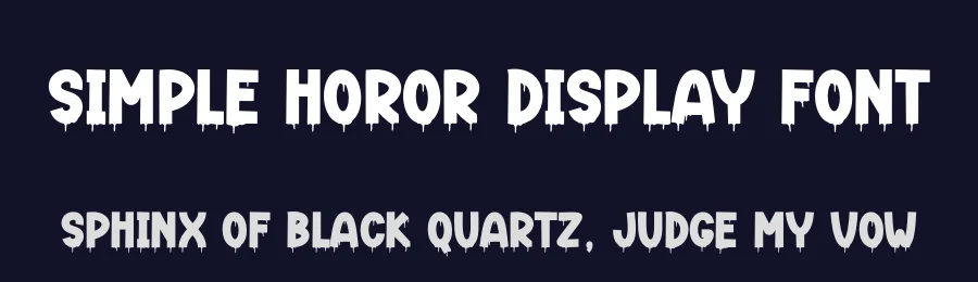 Simple Horor Display Font by creativeletter — Display Font — thumbnail 2