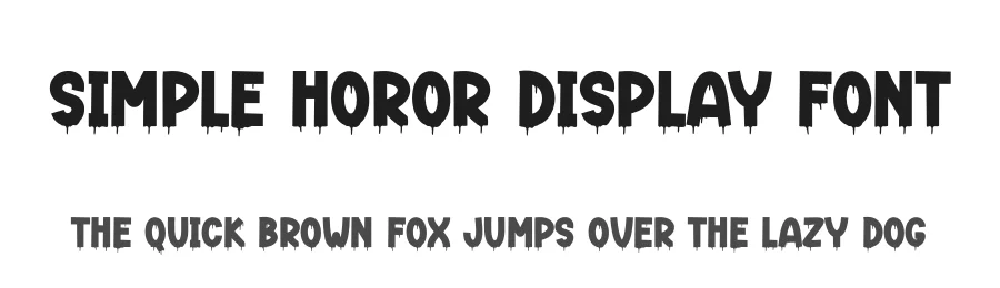 Simple Horor Display Font by creativeletter — Display Font