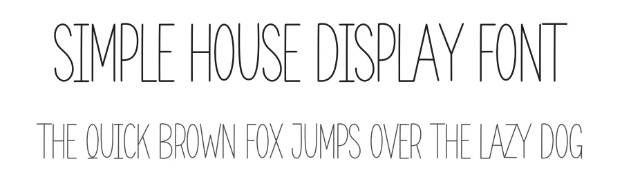 Simple House Display Font by creativeletter — Display Font