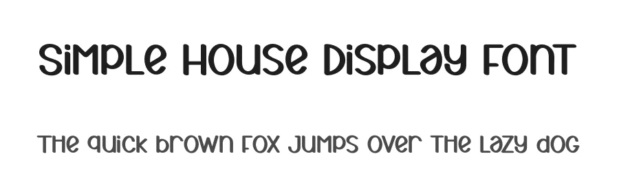 Simple House Display Font by creativeletter — Display Font