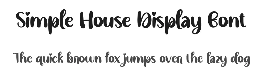 Simple House Display Font by creativeletter — Script Handwritten Font