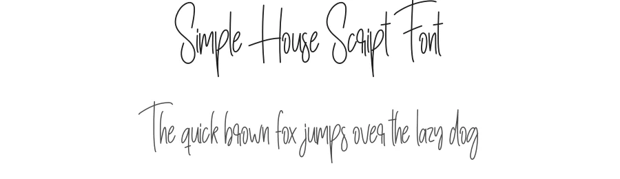 Simple House Script Font by creativeletter — Script Handwritten Font