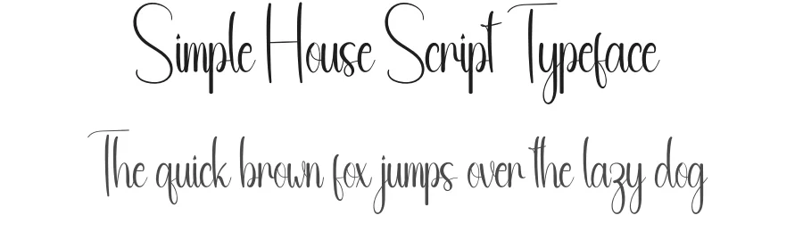 Simple House Script Typeface by creativeletter — Script Handwritten Font