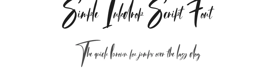 Simple Inkdrop Script Font by creativeletter — Script Handwritten Font