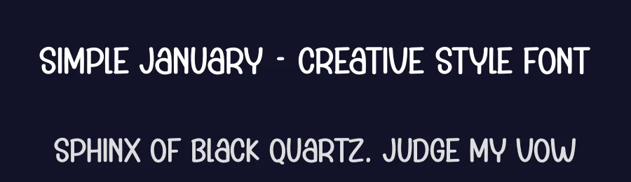 Simple January – Creative Style Font by creativeletter — Display Font — thumbnail 2