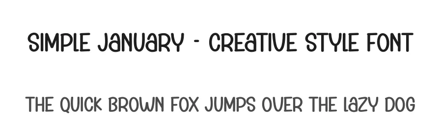 Simple January – Creative Style Font by creativeletter — Display Font