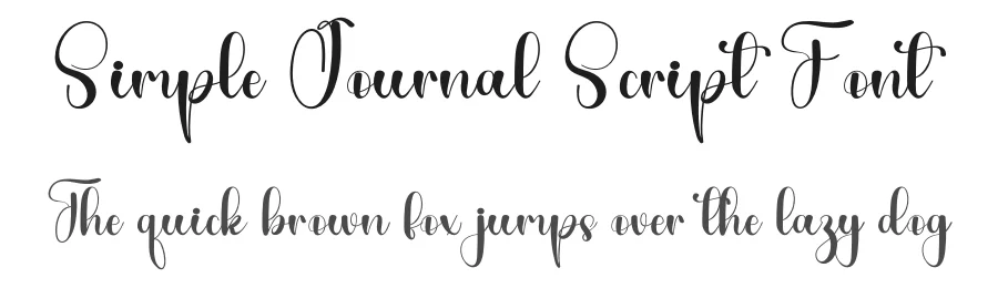 Simple Journal Script Font by freshtypeink — Display Font
