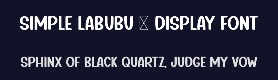Simple Labubu – Display Font by Minimalist Eyes — Display Font — thumbnail 2