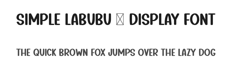 Simple Labubu – Display Font by Minimalist Eyes — Display Font
