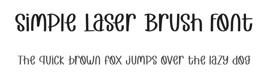 Simple Laser Brush Font by Craftedtype — Decorative Font