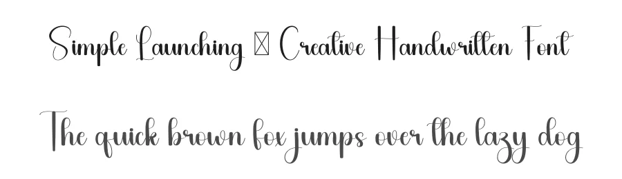 Simple Launching – Creative Handwritten Font by freshtypeink — Script Handwritten Font