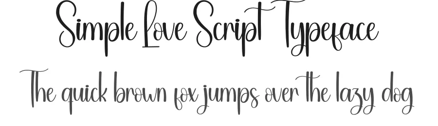 Simple Love Script Typeface by andikastudio — Script Handwritten Font