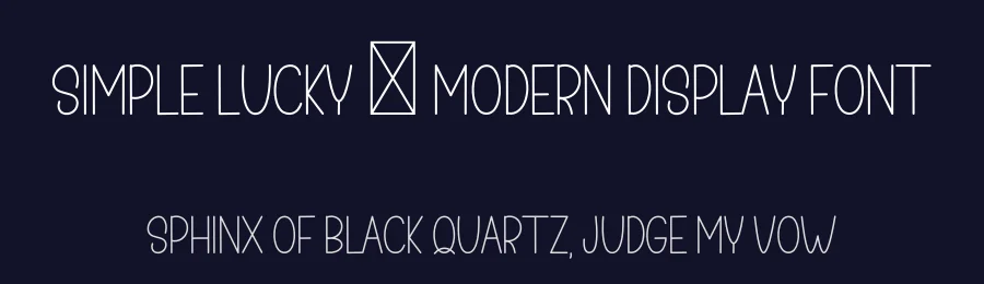 Simple Lucky – Modern Display Font by freshtypeink — Display Font — thumbnail 2