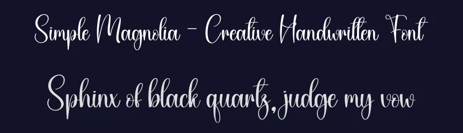 Simple Magnolia – Creative Handwritten Font by creativeletter — Script Handwritten Font — thumbnail 2