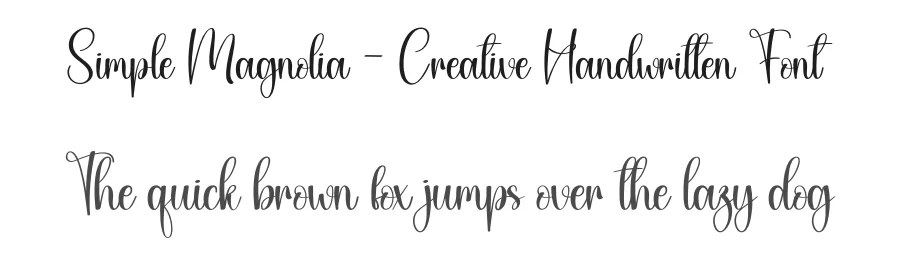 Simple Magnolia – Creative Handwritten Font by creativeletter — Script Handwritten Font