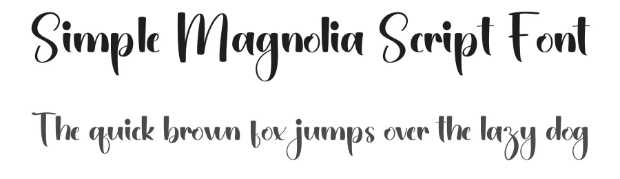 Simple Magnolia Script Font by freshtypeink — Script Handwritten Font