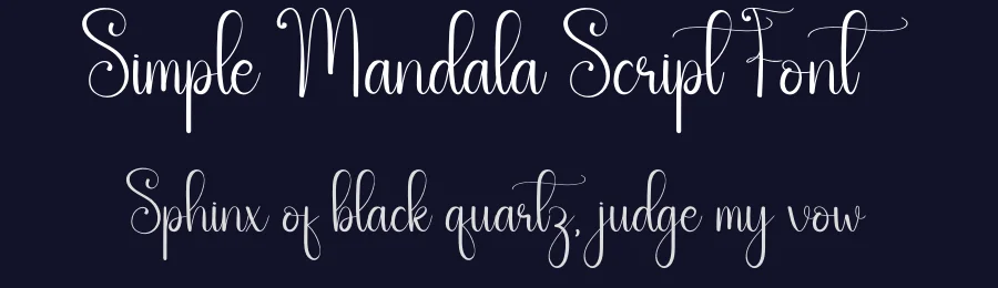 Simple Mandala Script Font by andikastudio — Script Handwritten Font — thumbnail 2