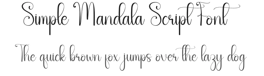 Simple Mandala Script Font by andikastudio — Script Handwritten Font