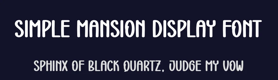 Simple Mansion Display Font by creativeletter — Display Font — thumbnail 2