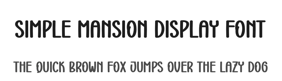 Simple Mansion Display Font by creativeletter — Display Font