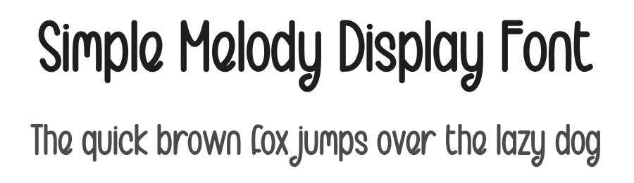 Simple Melody Display Font by creativeletter — Display Font