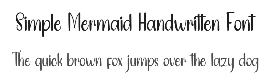 Simple Mermaid Handwritten Font by inermediaSTUDIO — Display Font