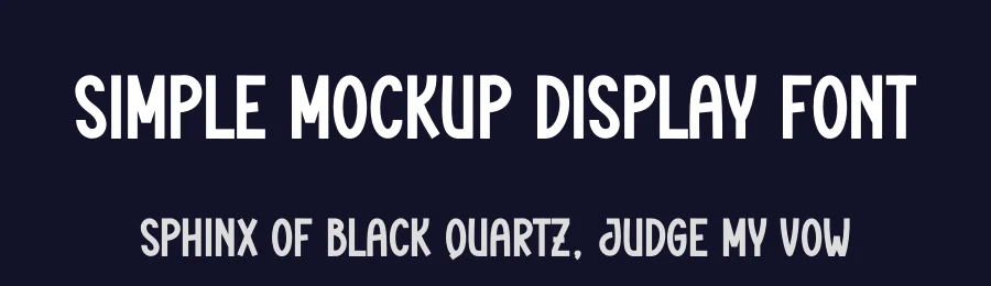 Simple Mockup Display Font by creativeletter — Display Font — thumbnail 2