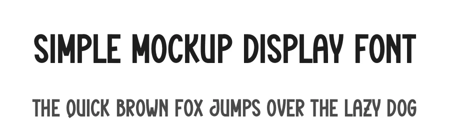 Simple Mockup Display Font by creativeletter — Display Font