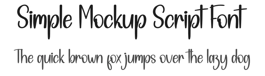 Simple Mockup Script Font by creativeletter — Display Font