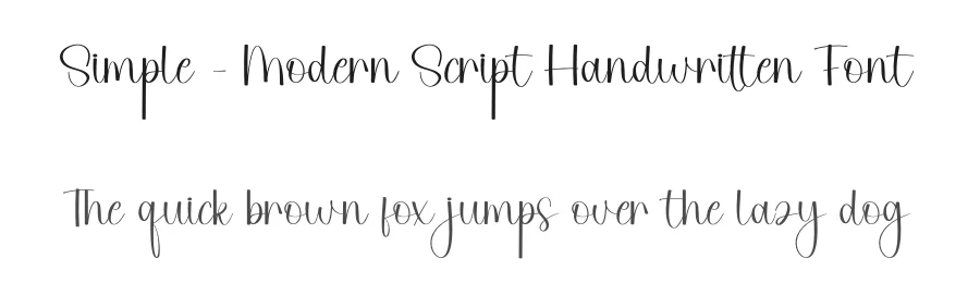 Simple – Modern Script Handwritten Font by andikastudio — Script Handwritten Font