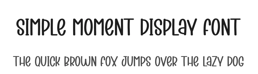 Simple Moment Display Font by creativeletter — Display Font